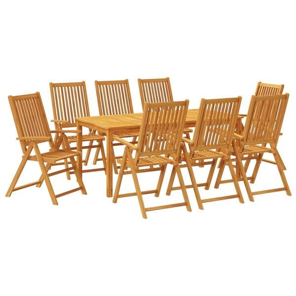 vidaXL Garden Dining Set Natural Wood Solid Acacia Wood 8-Seater