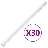 vidaXL Cable Trunkings with Clips Ø1.2" 98.4' PVC