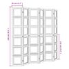 vidaXL Room Divider 6 Panels White Solid Wood Paulownia
