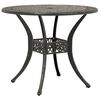 vidaXL 3 Piece Bistro Set Bronze Cast Aluminum
