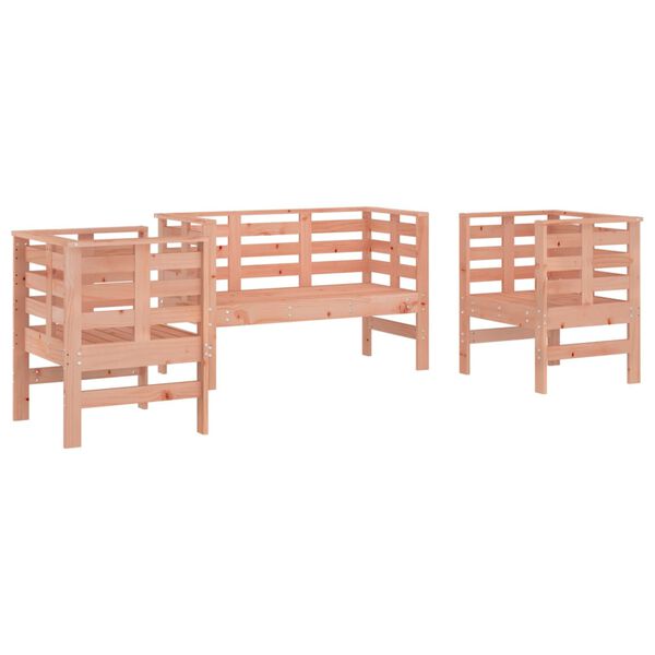 vidaXL Garden Lounge Set Natural Wood Solid Douglas wood Medium Durable