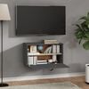 vidaXL Wall Cabinet Gray Solid pinewood, engineered wood 23.6x11.8x13.8 in