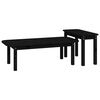 vidaXL Coffee Table Set Black Solid pine wood Medium Stackable
