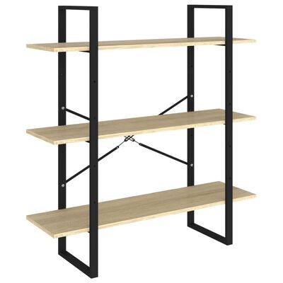 vidaXL Book Cabinet Sonoma Oak 39.4"x11.8"x41.3" Engineered Wood