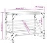 vidaXL Shoe Rack Grey Sonoma Engineered wood, powder-coated steel