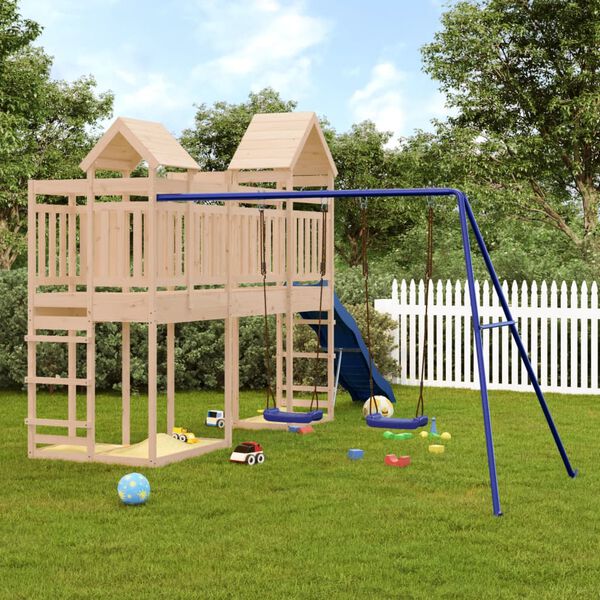 vidaXL Outdoor Playset Pine Solid Pine Wood Large Durable