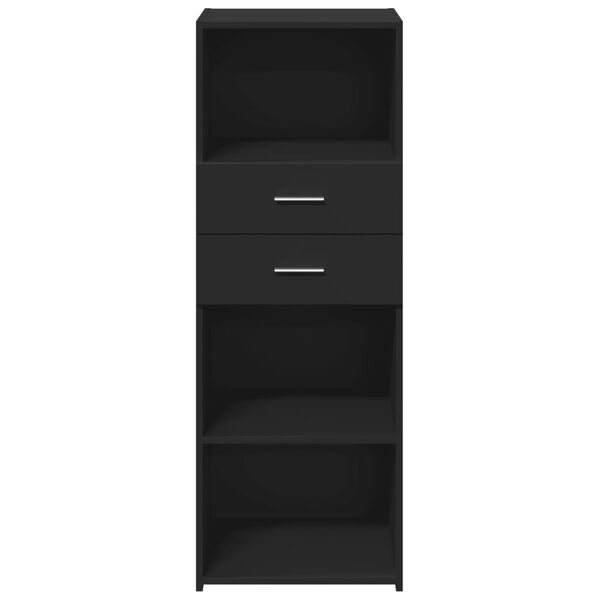 vidaXL Highboard Black Engineered wood Standard Highboard Rectangular