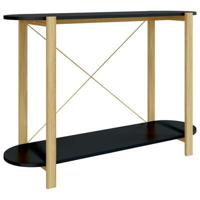 vidaXL Console Table Black 43.3"x15"x29.5" Engineered Wood
