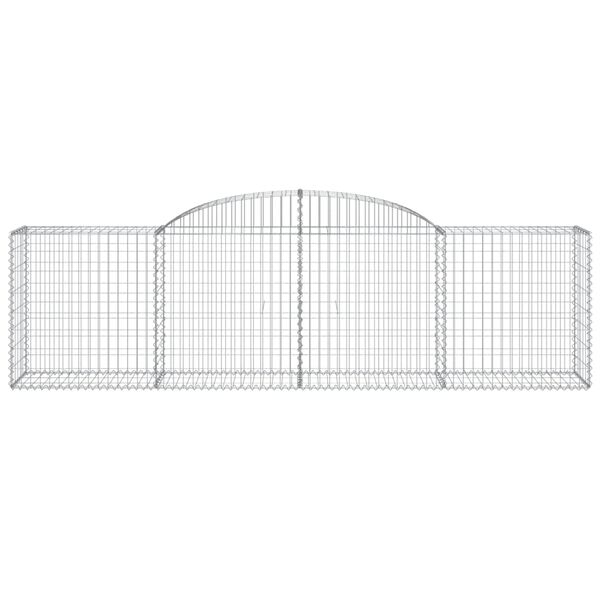 vidaXL Gabion Basket Set of 6 Silver Galvanized iron 118.1x19.7x39.4 in