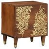 vidaXL Bedside Cabinet with Door Honey brown 15.75 x 12.99 x 18.11 in