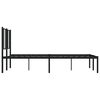 vidaXL Bed Frame Black Steel 63 x 79 in Bed Frame Rectangular
