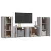 vidaXL TV Cabinet Set Set of 4 Gray Sonoma Engineered wood 4 Piece Set