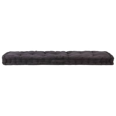 vidaXL Pallet Floor Cushion Cotton 47.2"x15.7"x2.8" Black