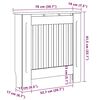 vidaXL Radiator Cover Grey 30.71 x 7.48 x 32.09 in Engineered Wood