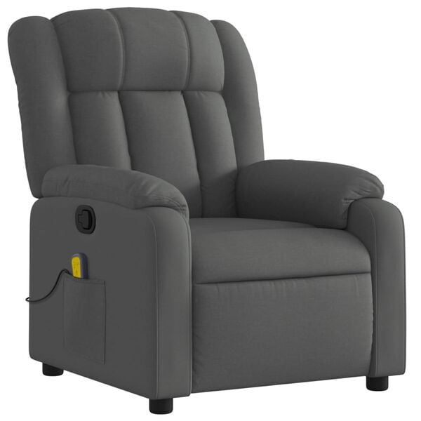 vidaXL Massage Recliner Chair Dark Grey