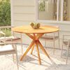 vidaXL Garden Table Natural Wood Brown Solid acacia wood Medium Durable