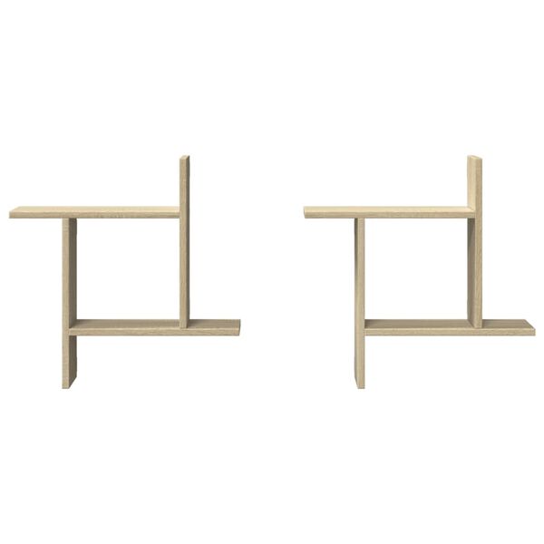 vidaXL Wall Shelf Sonoma Oak Engineered Wood Medium Wall Mounting