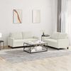 vidaXL 2 Piece Sofa Set with Cushions Cream Velvet