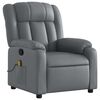 vidaXL Massage Recliner Chair Grey Faux leather, metal, plywood Single