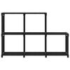vidaXL Display Shelf Black Fabric (100% polyester), steel