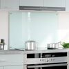 vidaXL Kitchen Backsplash White 35.4"x23.6" Tempered Glass
