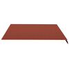 vidaXL Replacement Awning Fabric Orange and brown Polyester with PU coating