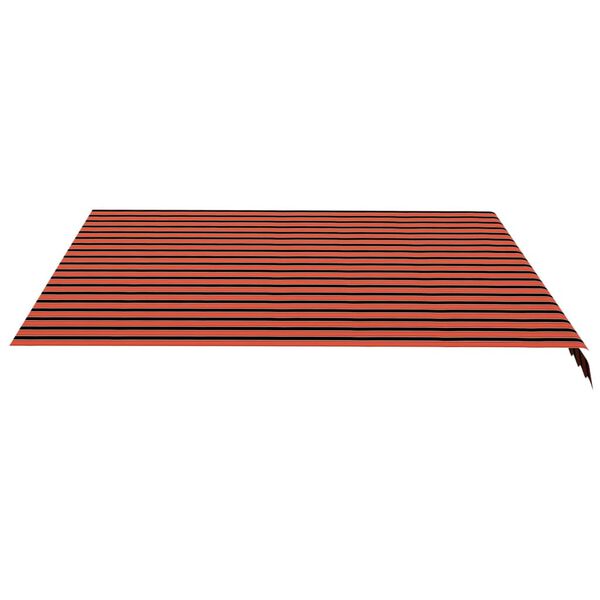 vidaXL Replacement Awning Fabric Orange and brown Polyester with PU coating