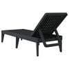 vidaXL Sun Lounger Anthracite Polypropylene 73.2 x 23.6 x 11.4 in
