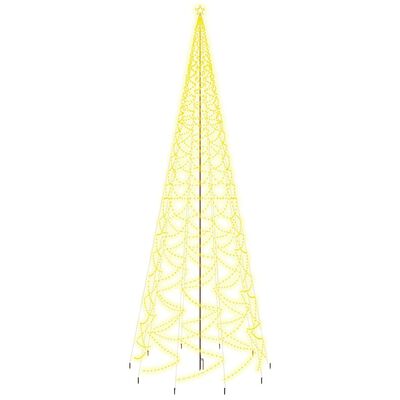 vidaXL Christmas Tree with Spike Warm White 3000 LEDs 26 ft