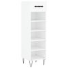 vidaXL Shoe Cabinet White Engineered wood, iron, aluminum alloy Medium