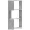 vidaXL Corner Bookcase 3-Tier Concrete Grey 19.7x19.7x40.2" Engineered Wood