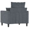 vidaXL Sofa Chair Dark Grey Velvet (100% polyester), metal, textilene, foam