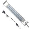vidaXL Aquarium Lamp Silver Aluminum alloy 50-60 in Adjustable Armrests