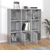 vidaXL Book Cabinet Grey Sonoma Engineered Wood Medium Storage