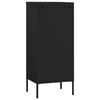 vidaXL Storage Cabinet Black 16.7"x13.8"x40" Steel