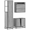 vidaXL Bathroom Furniture Set Grey Sonoma Engineered wood, metal