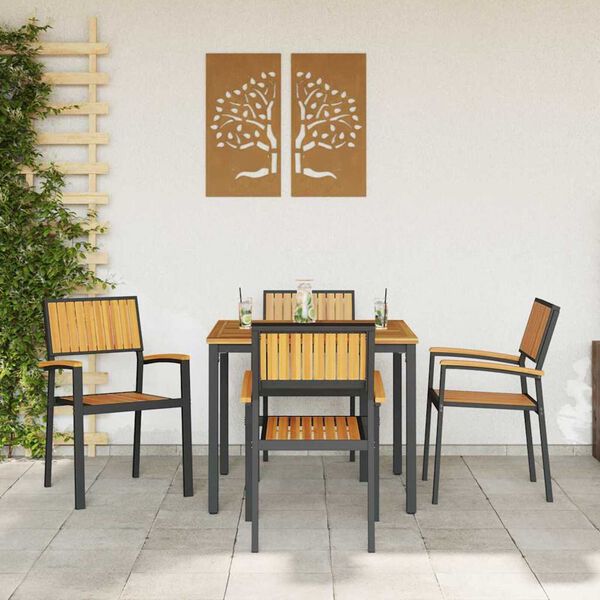 vidaXL Garden Chair 4 pcs Brown 56 x 57 x 87cm Solid Acacia wood