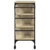 vidaXL Kitchen Trolley Sonoma Oak 34.4"x15.2"x33.3" Engineered Wood