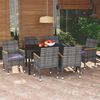 vidaXL Dining Set Grey, Black, Dark Grey