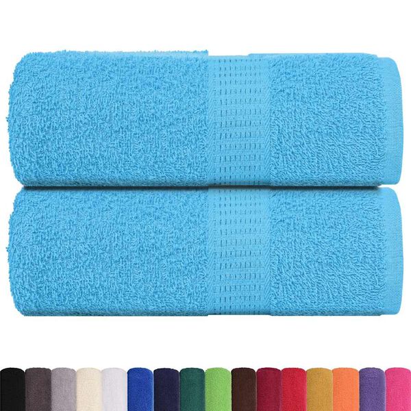 vidaXL Guest Towel Set of 2 Turquoise 100% Ring-spun Cotton