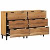 vidaXL Sideboard Set 2 pcs Natural Solid Acacia Wood
