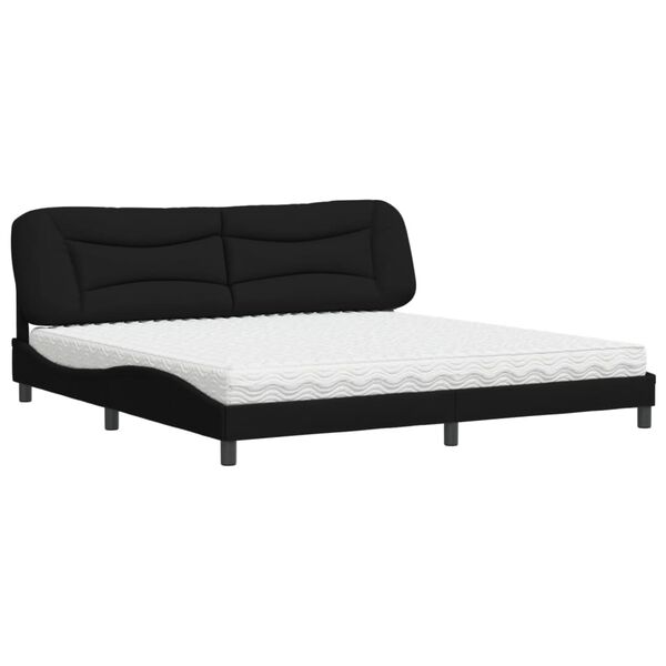 vidaXL Bed Black Fabric (100% polyester) 78.7x78.7 in Bed Rectangular