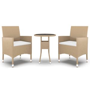 vidaXL Garden Dining Set Beige