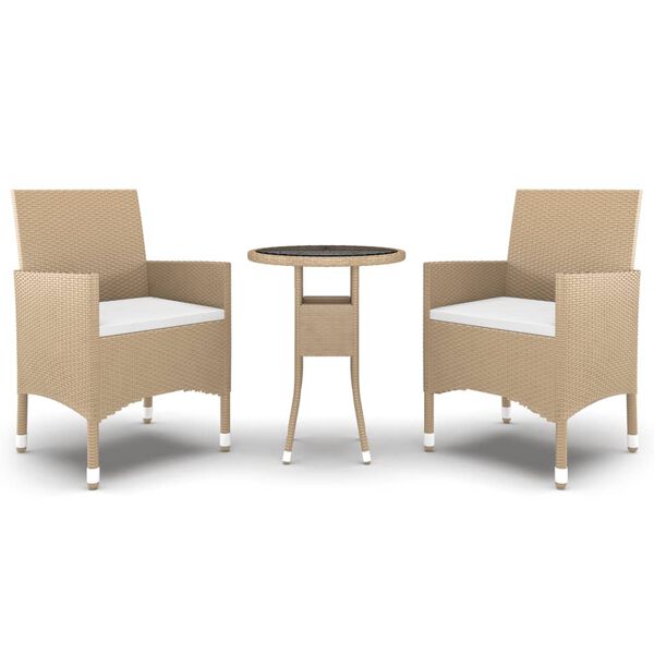 vidaXL Garden Dining Set Beige