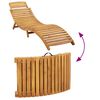 vidaXL Sunlounger Set of 2 Taupe Solid acacia wood Extra Long Foldable