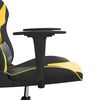 vidaXL Gaming Chair Black and Gold Faux Leather