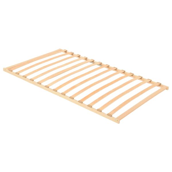 vidaXL Slatted Bed Base Natural Beechwood Beechwood, Plywood, Birch