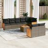 vidaXL Garden Sofa Set Grey, Dark Grey