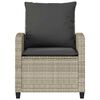 vidaXL Garden Sofa Set Light Grey PE rattan, powder-coated steel Medium