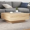 vidaXL Coffee Table Sonoma oak Engineered wood Medium Lights